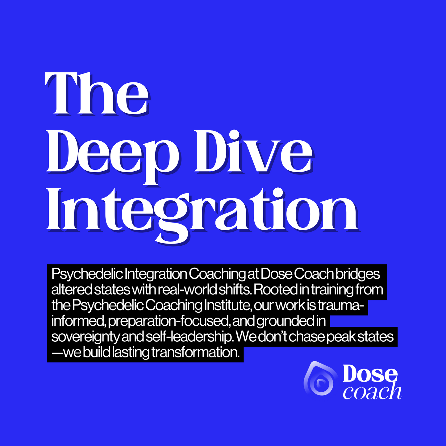 The Deep Dive Integration Package